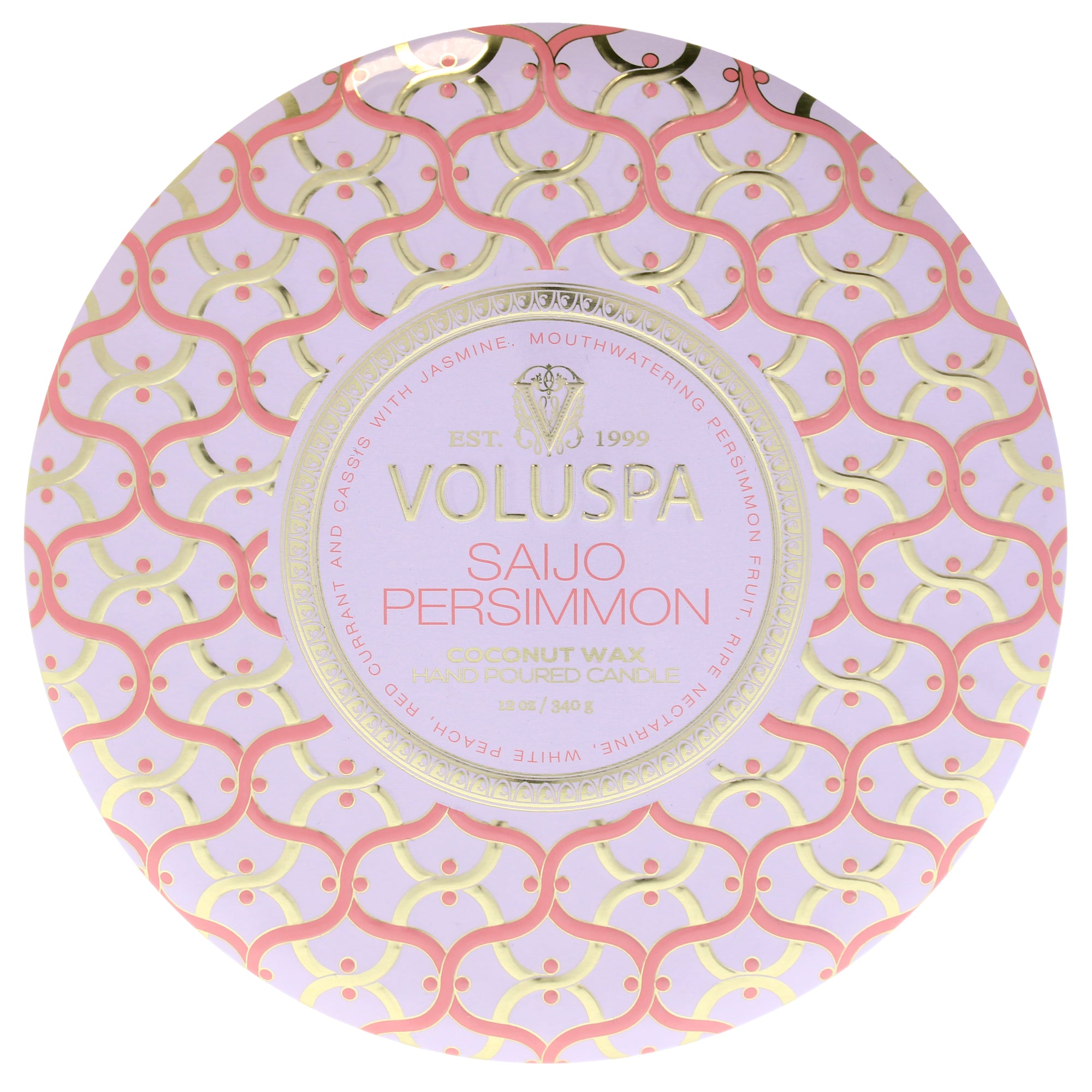 Maison Blanc Collection 3 Wick Tin Candle - Saijo Persimmon by Voluspa for Unisex - 12 oz Candle