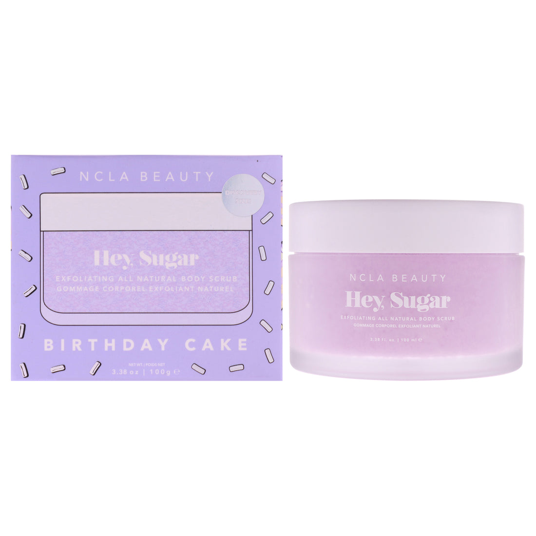 Hey Sugar All Natural Body Scrub - Birthday Cake by NCLA for Women - 3.38 oz Body Scrub