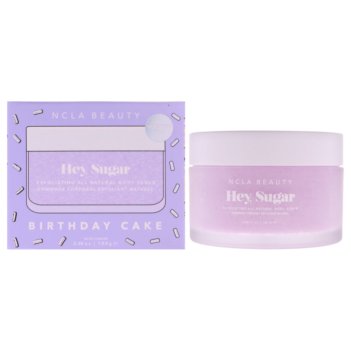 Hey Sugar All Natural Body Scrub - Birthday Cake by NCLA for Women - 3.38 oz Body Scrub