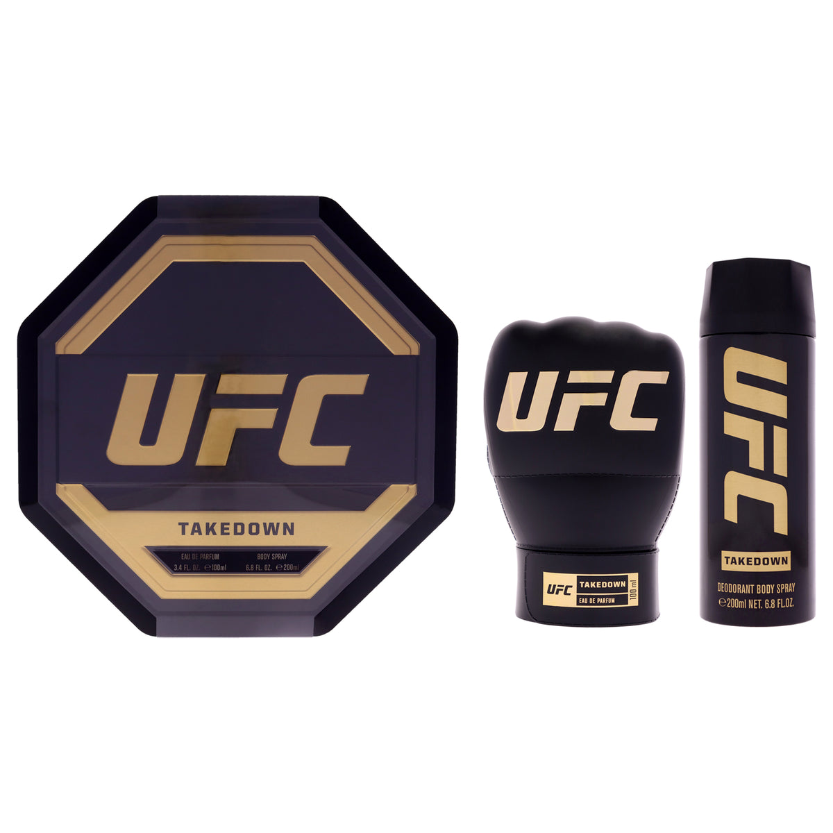 Takedown by UFC for Men - 2 Pc Gift Set 3.4oz EDP Spray, 6.8oz Body Spray