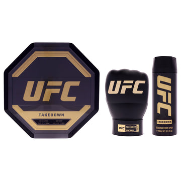 Takedown by UFC for Men - 2 Pc Gift Set 3.4oz EDP Spray, 6.8oz Body Spray