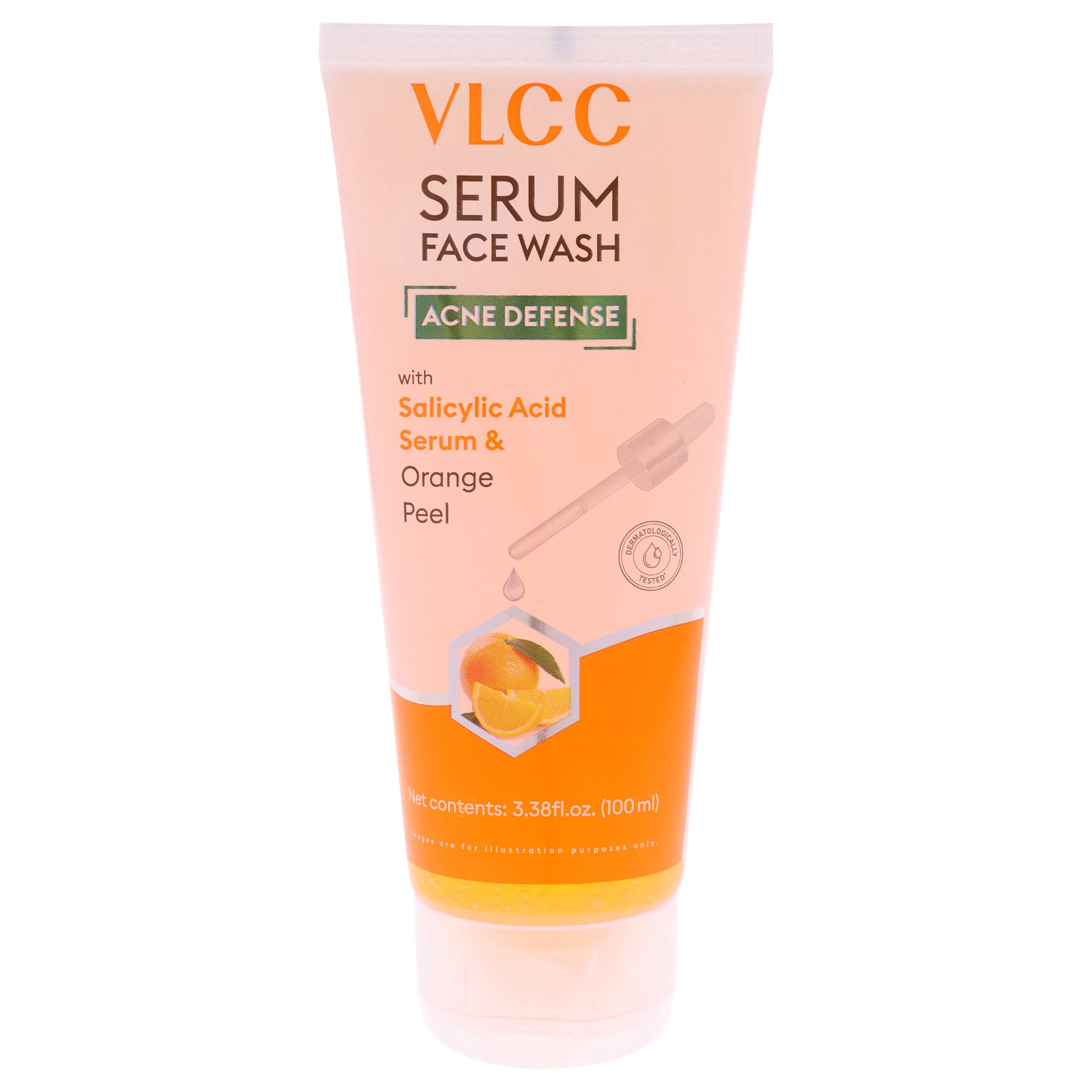 Acne Defense Serum Face Wash - Orange Peel by VLCC for Unisex - 3.38 oz Cleanser