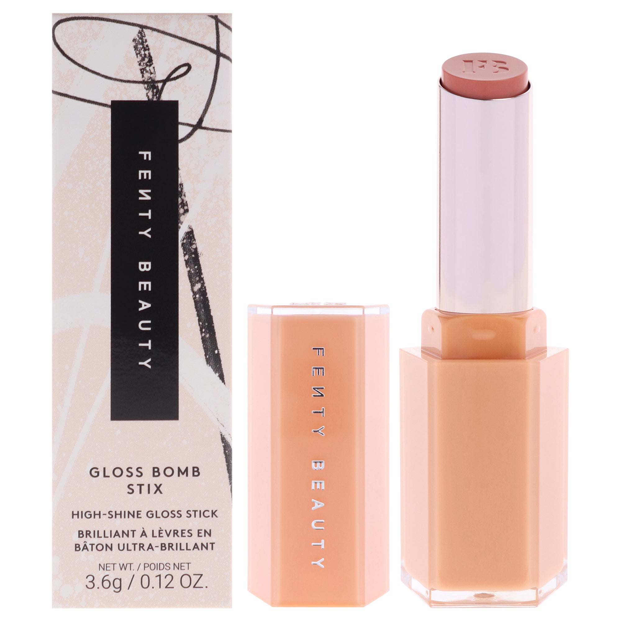 Gloss Bomb Stix High Shine Gloss - 02 TwoLip Kiss by Fenty Beauty for Women - 0.12 oz Lipstick