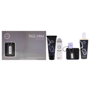 Tag Him by Armaf for Men - 4 Pc Gift Set 3.4oz EDP Spray, 3.4oz Shower Gel, 8.4oz Shampoo, 1.7oz Body Spray