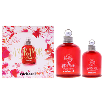 Amor Amor by Cacharel for Women - 2 Pc Gift Set 3.4oz EDP Spray, 1oz EDP Spray
