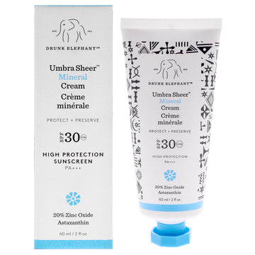 Umbra Sheer Mineral Cream SPF 30 by Drunk Elephant for Women - 2 oz Sunscreen