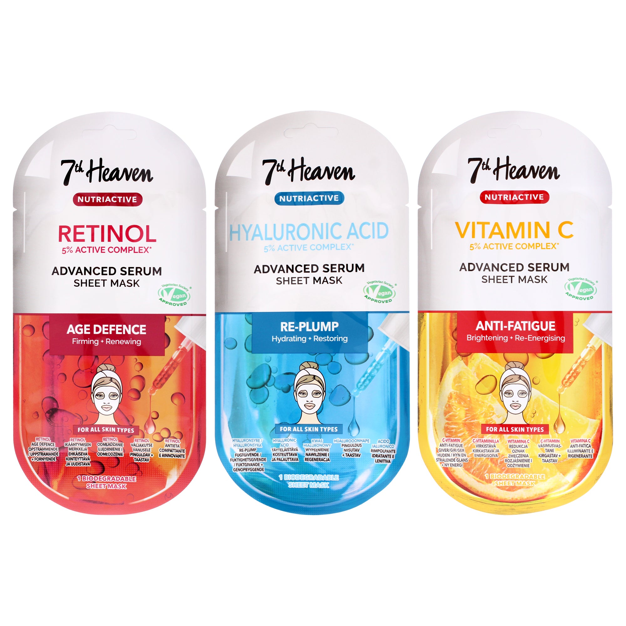 Nutriactive Bundle by 7th Heaven for Women - 3 Pc Mask