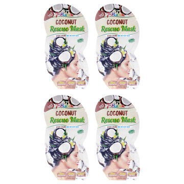 Coconut Hair and Root Rescue Mask by 7th Heaven for Women - 4 x 0.84 oz Mask