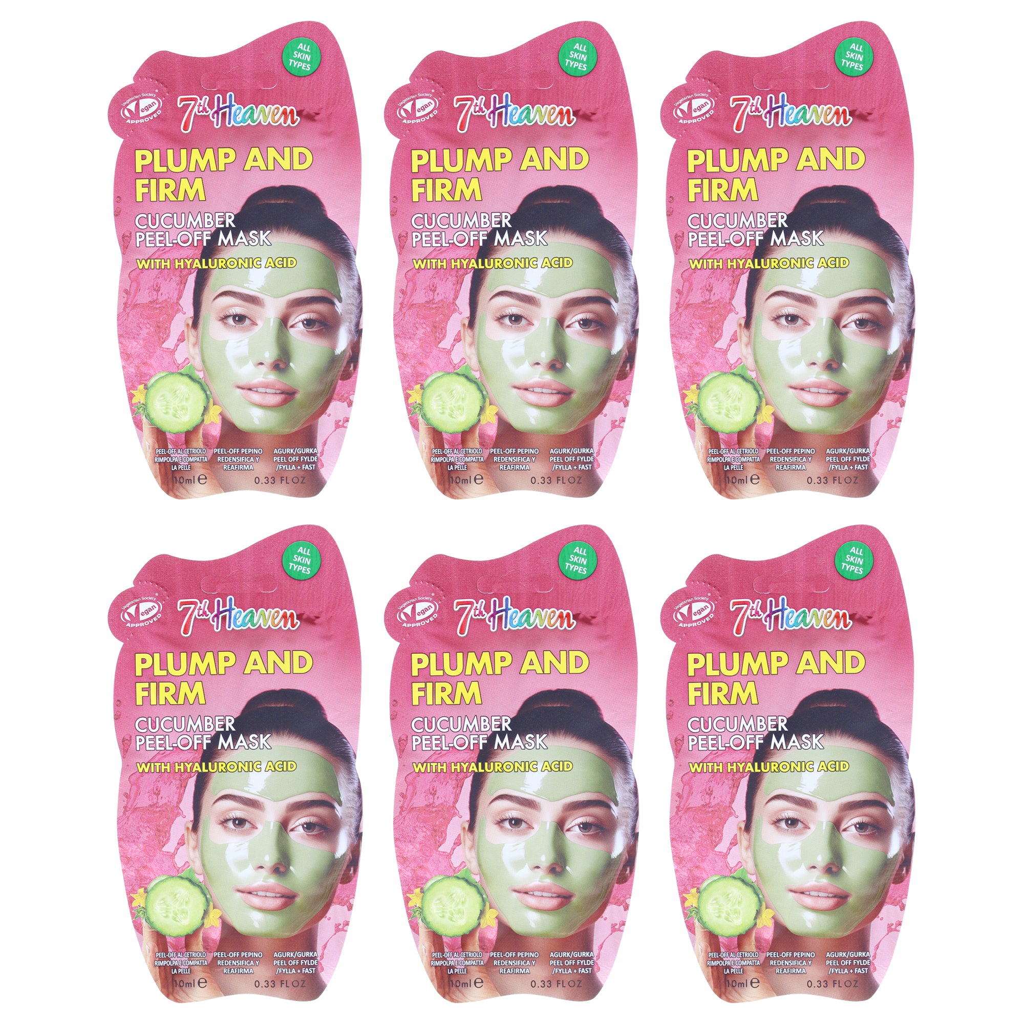 Cucumber Peel Off by 7th Heaven for Women - 6 x 0.33 oz Mask