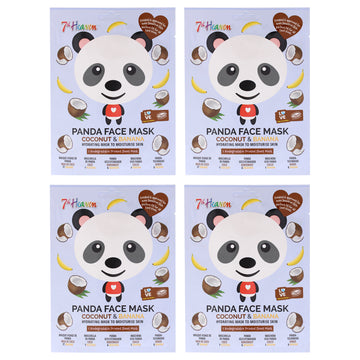 Panda Party Facial Sheet Mask by 7th Heaven for Kids - 4 Pc Mask