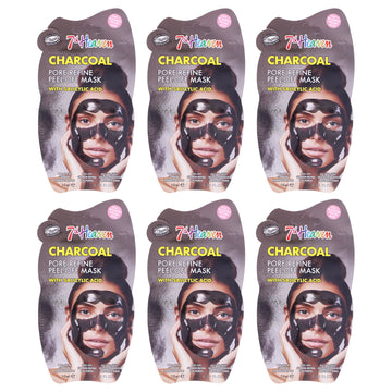 Charcoal Peel Off by 7th Heaven for Women - 6 x 0.33 oz Mask