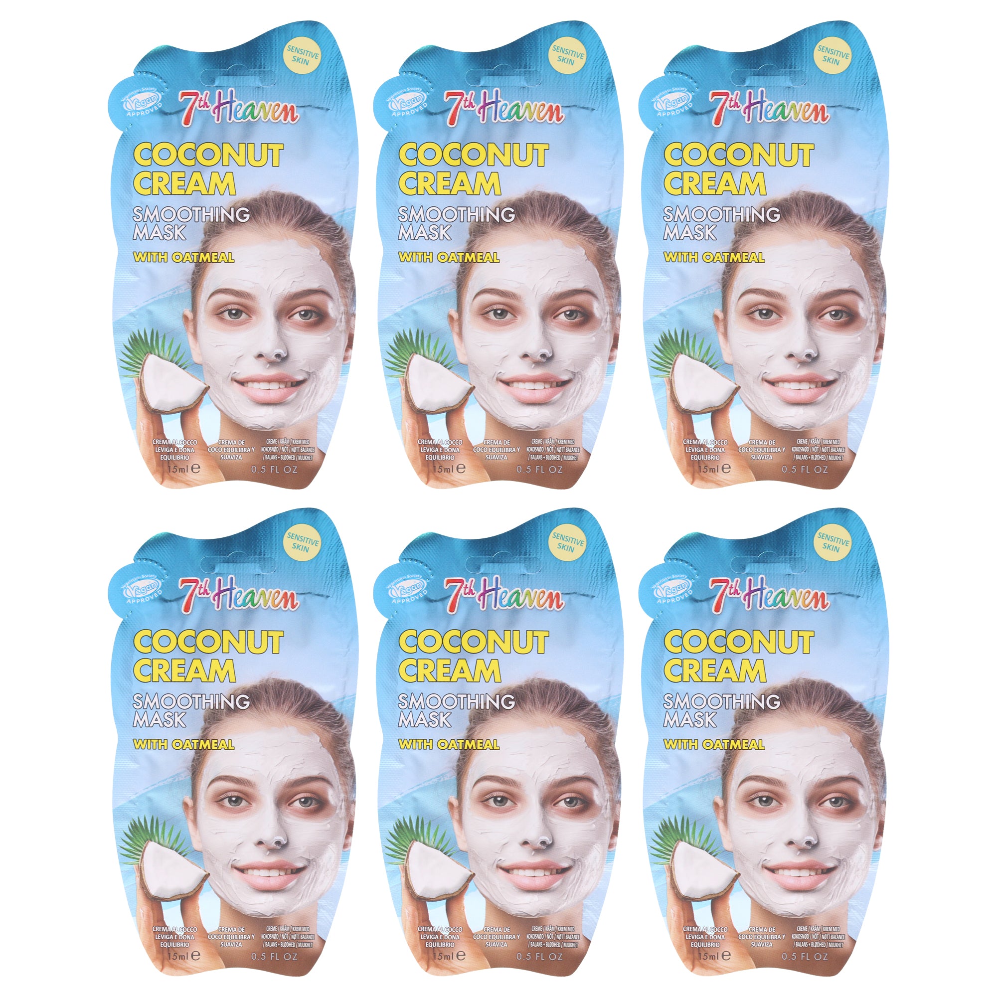Coconut Cream by 7th Heaven for Women - 6 x 0.5 oz Mask