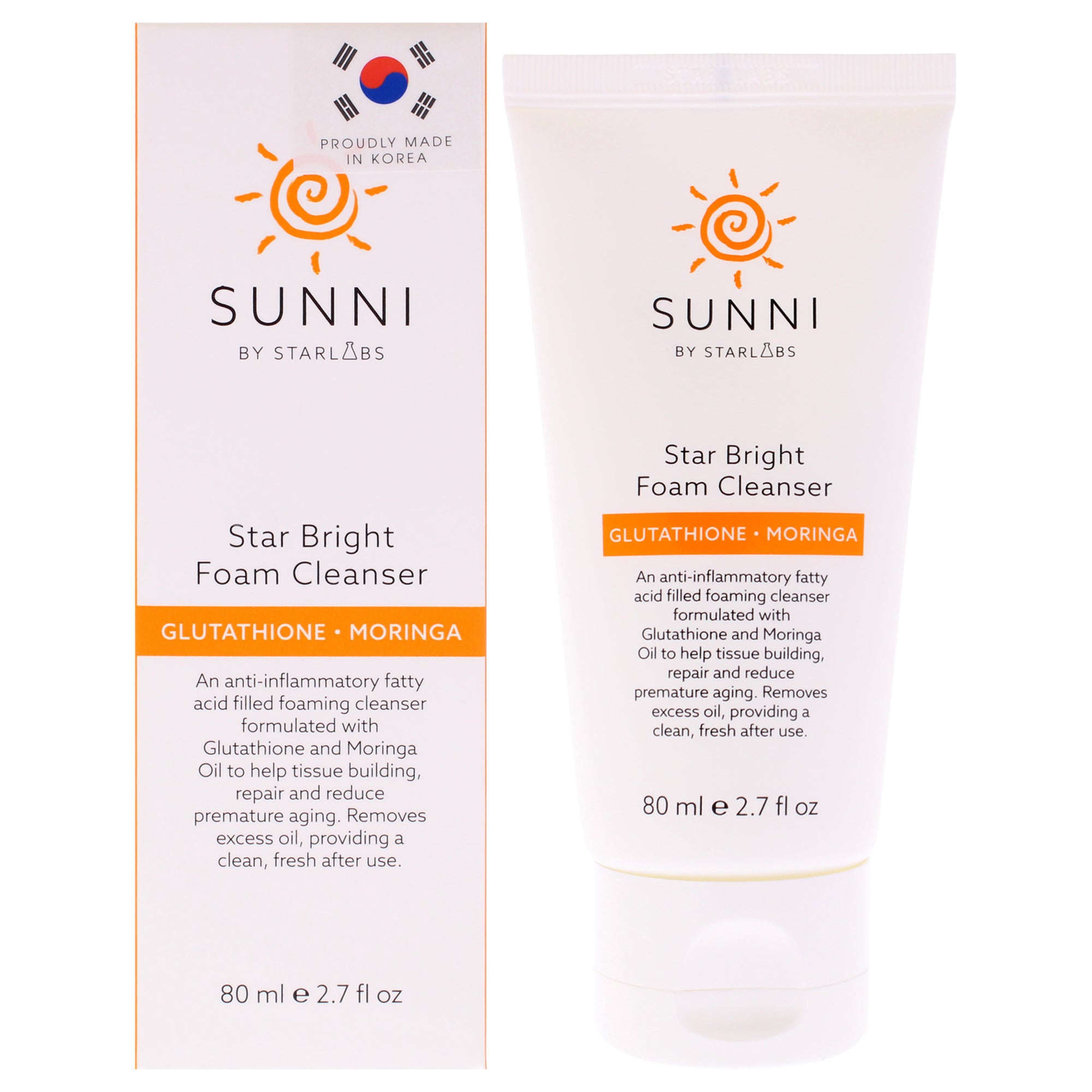 Star Bright Foam Cleanser by Sunni Skincare for Women - 2.7 oz Cleanser