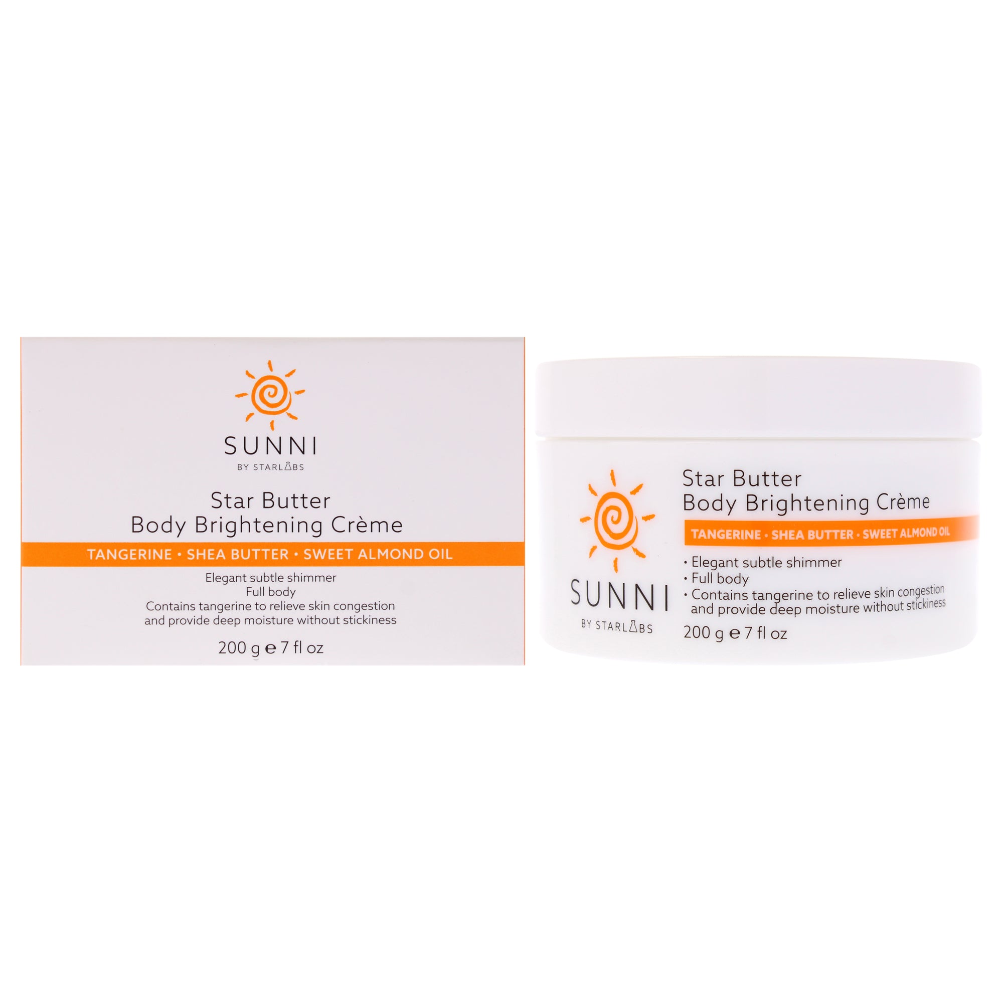 Star Butter Body Brightening Creme by Sunni Skincare for Women - 7 oz Cream