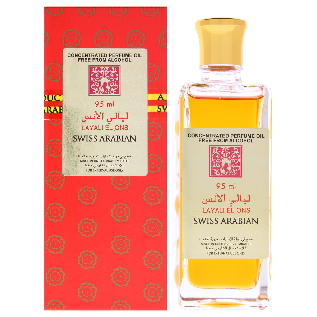 Layali EL Ons by Swiss Arabian for Women - 3.2 oz Concentrated Perfume Oil