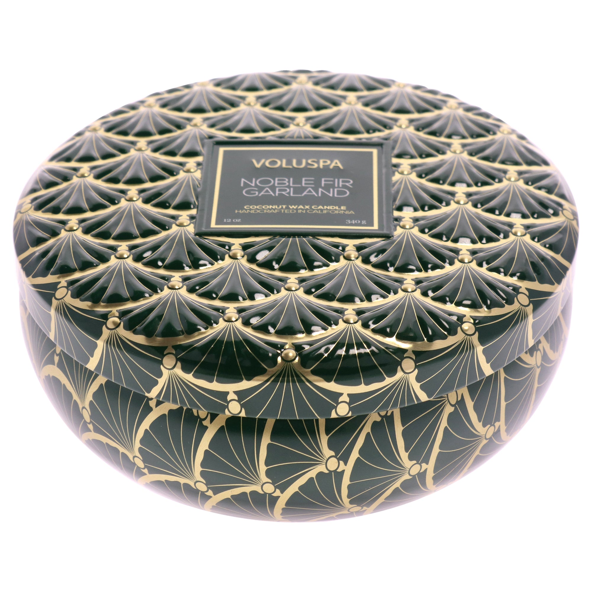 Holiday Collection 3 Wick Tin Candle - Noble Fir Garland by Voluspa for Unisex - 12 oz Candle
