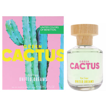 United Dreams - Green Cactus by United Colors of Benetton for Women - 2.7 oz EDT Spray