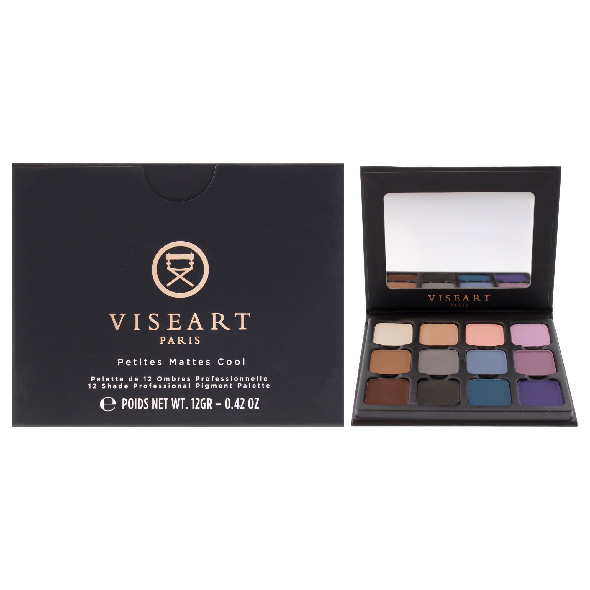 Petites Mattes Eyeshadow Palette - Cool by Viseart Paris for Women - 0.42 oz Eye Shadow