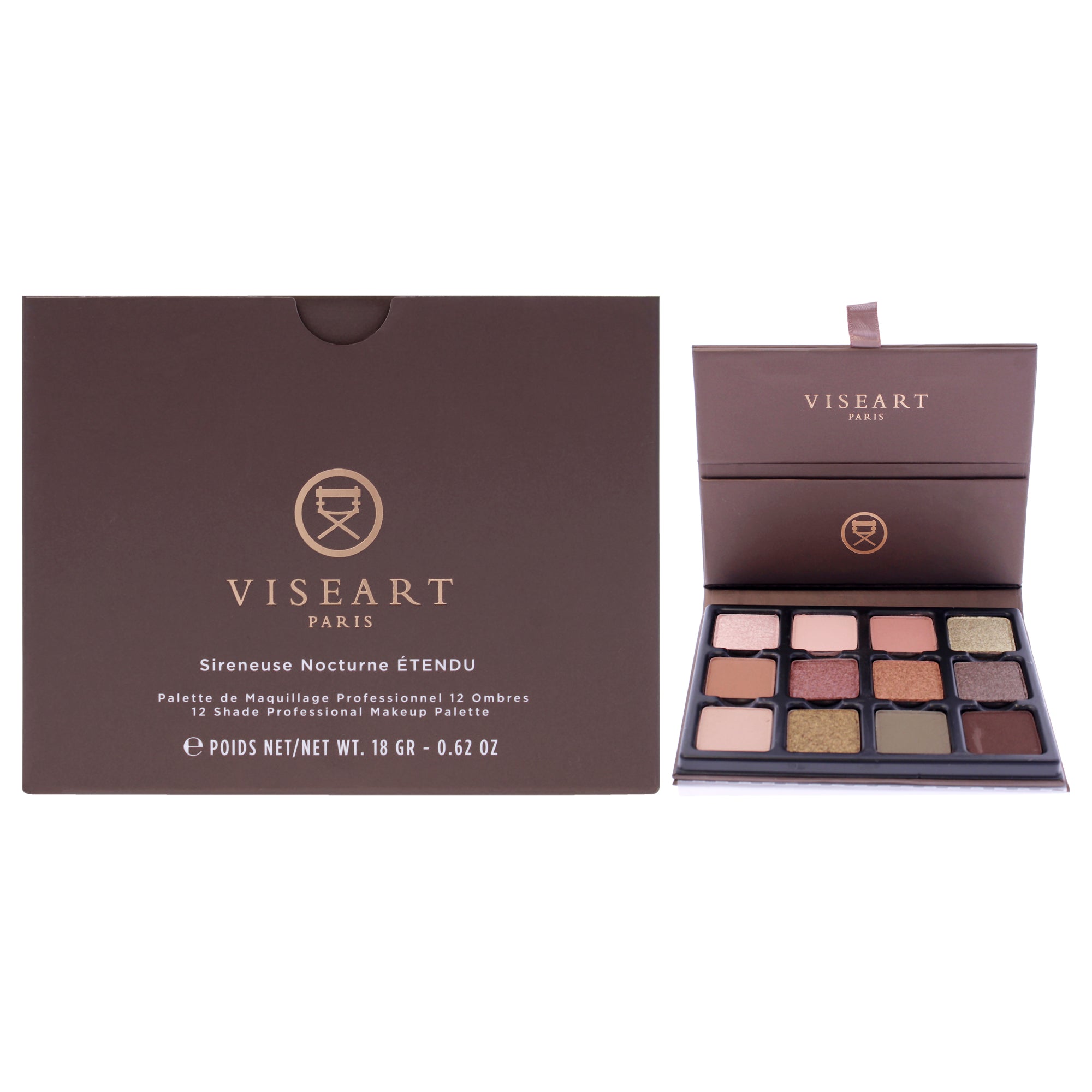 Visepro 12 Shade Eyeshadow Palette - Sireneuse Nocturne by Viseart Paris for Women - 0.62 oz Eye Shadow