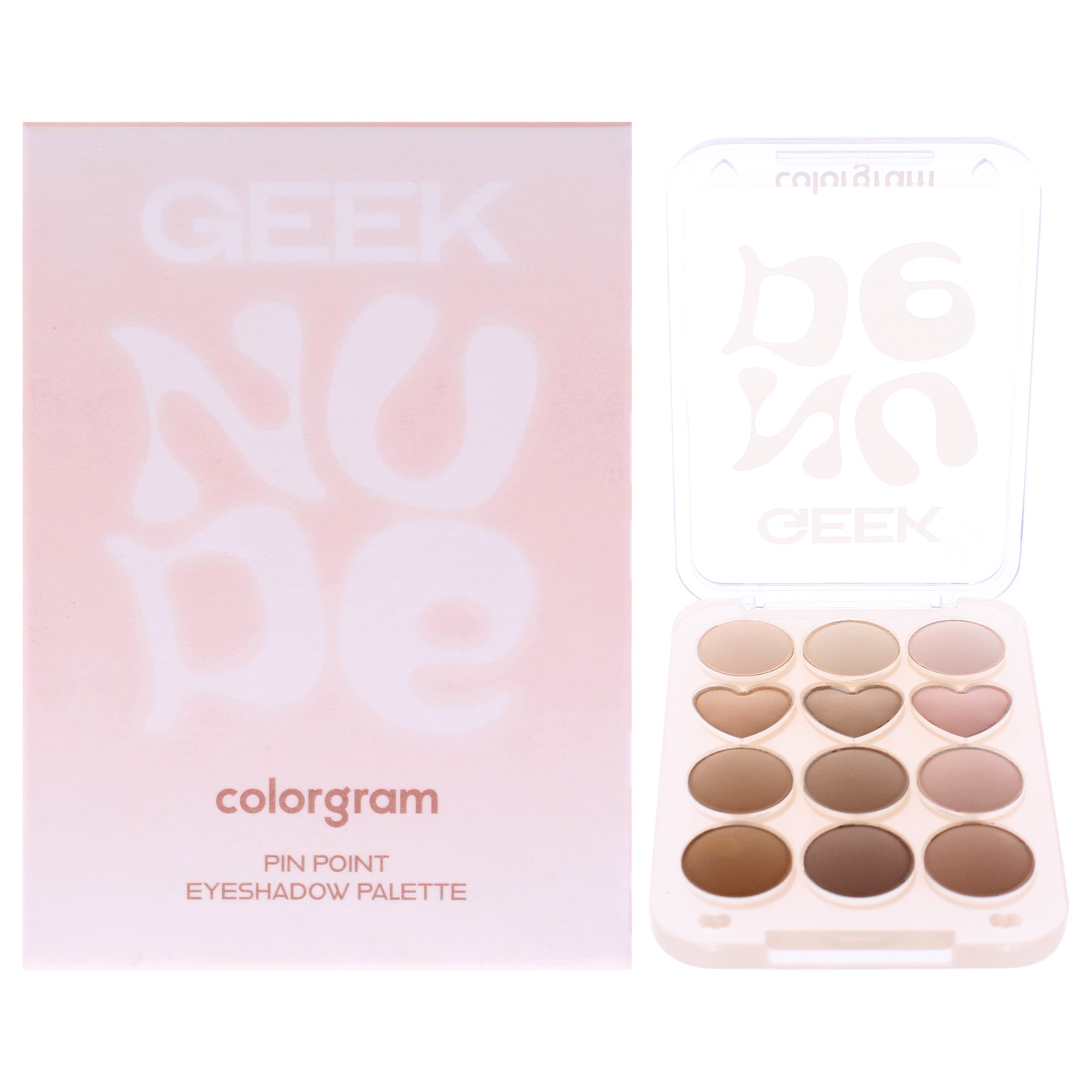 Pin Point Eyeshadow Palette - 07 Nude Plus Geek by Colorgram for Women - 0.35 oz Eye Shadow