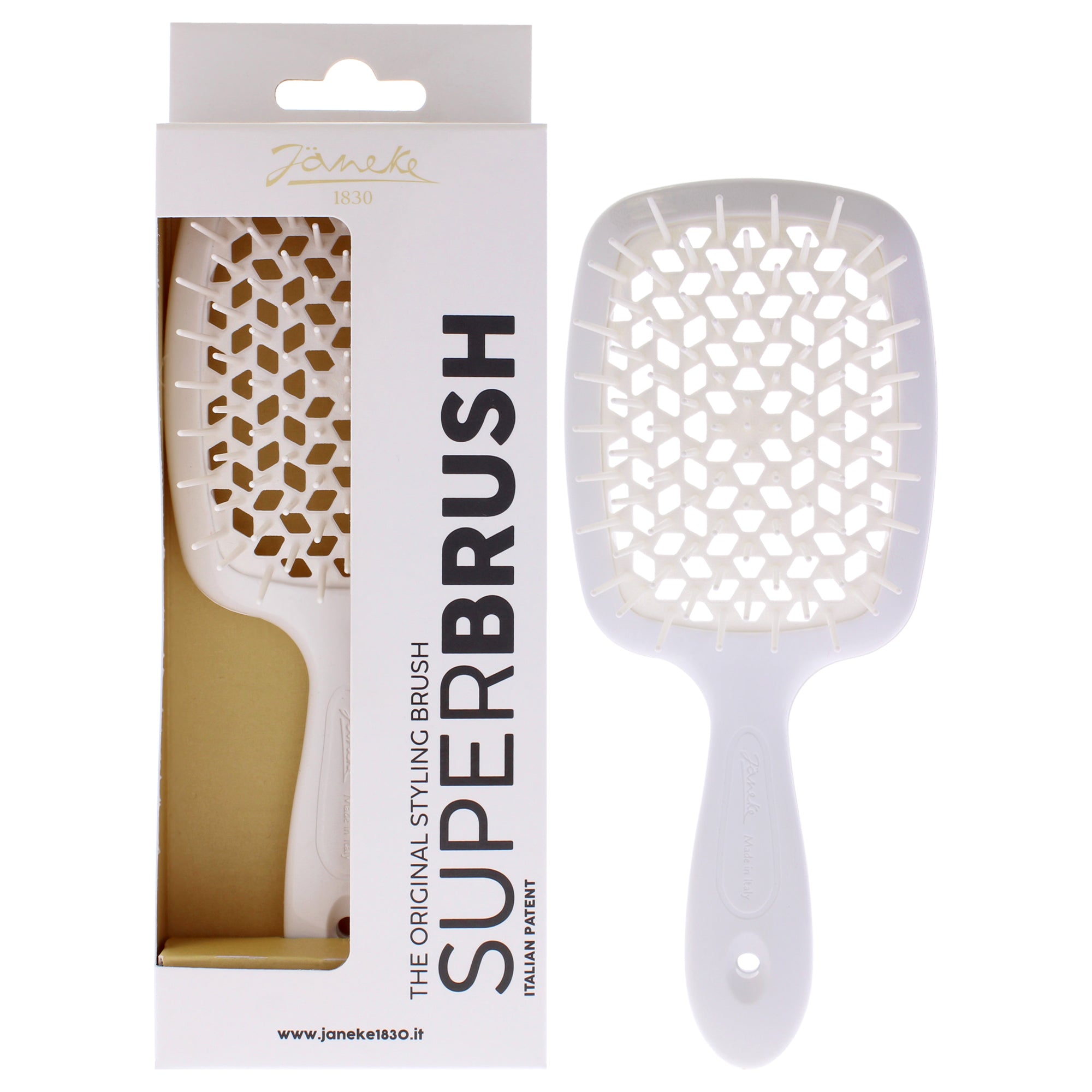 Superbrush - White by Janeke for Unisex - 1 Pc Hair Brush