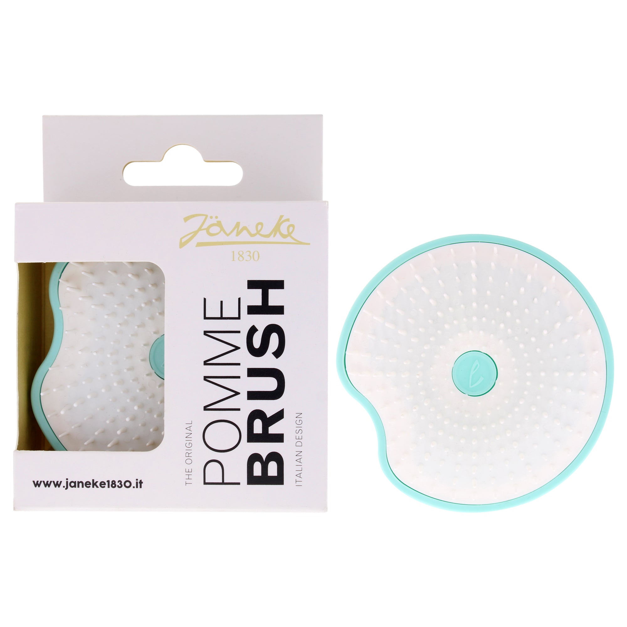 Pomme Compact brush - Turquoise by Janeke for Unisex - 1 Pc Hair Brush