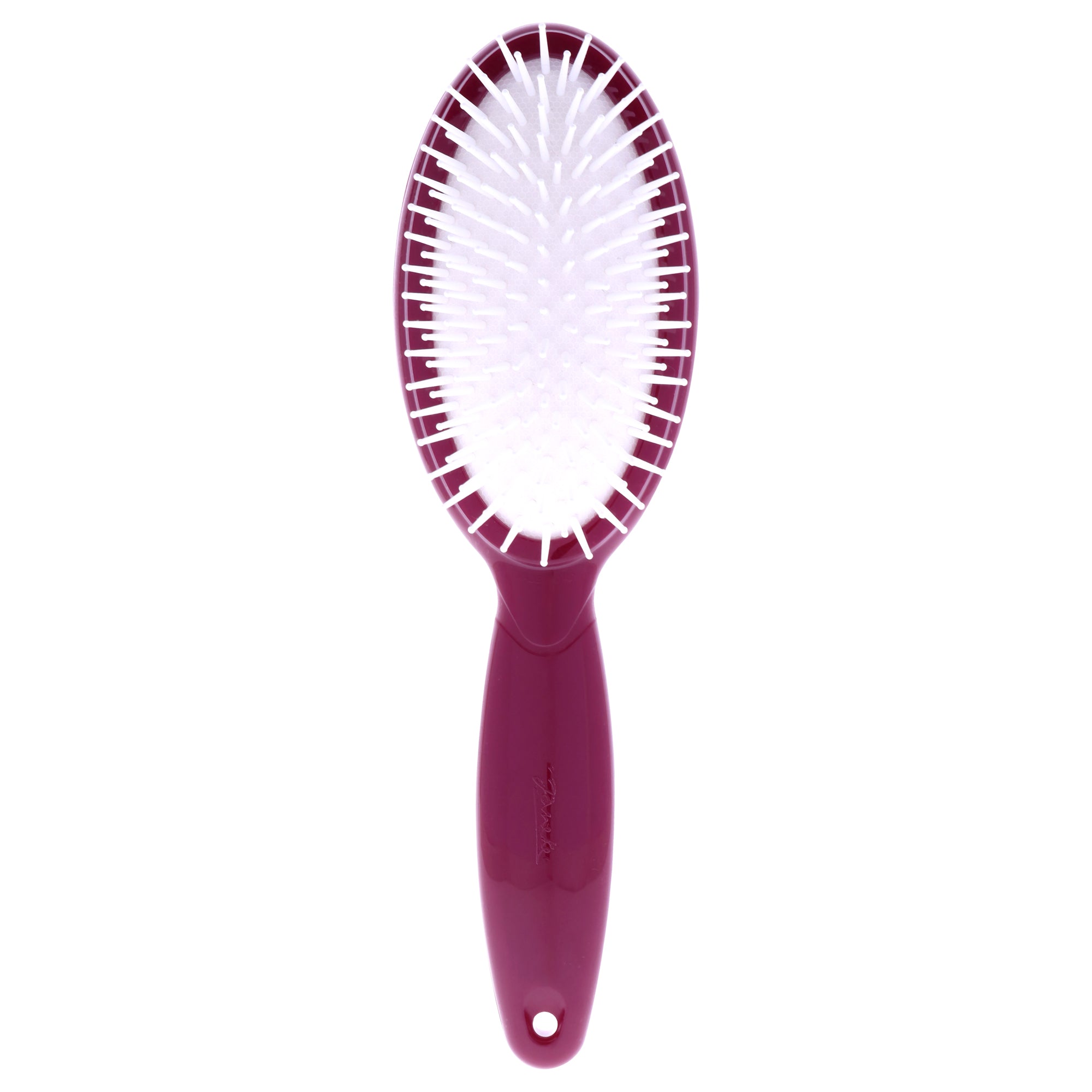 Large Oval Pneumatic Brush - Burgundy by Janeke for Unisex - 1 Pc Hair Brush