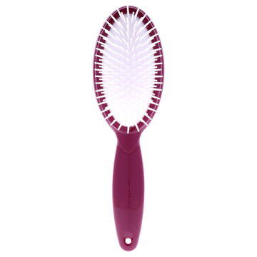 Large Oval Pneumatic Brush - Burgundy by Janeke for Unisex - 1 Pc Hair Brush