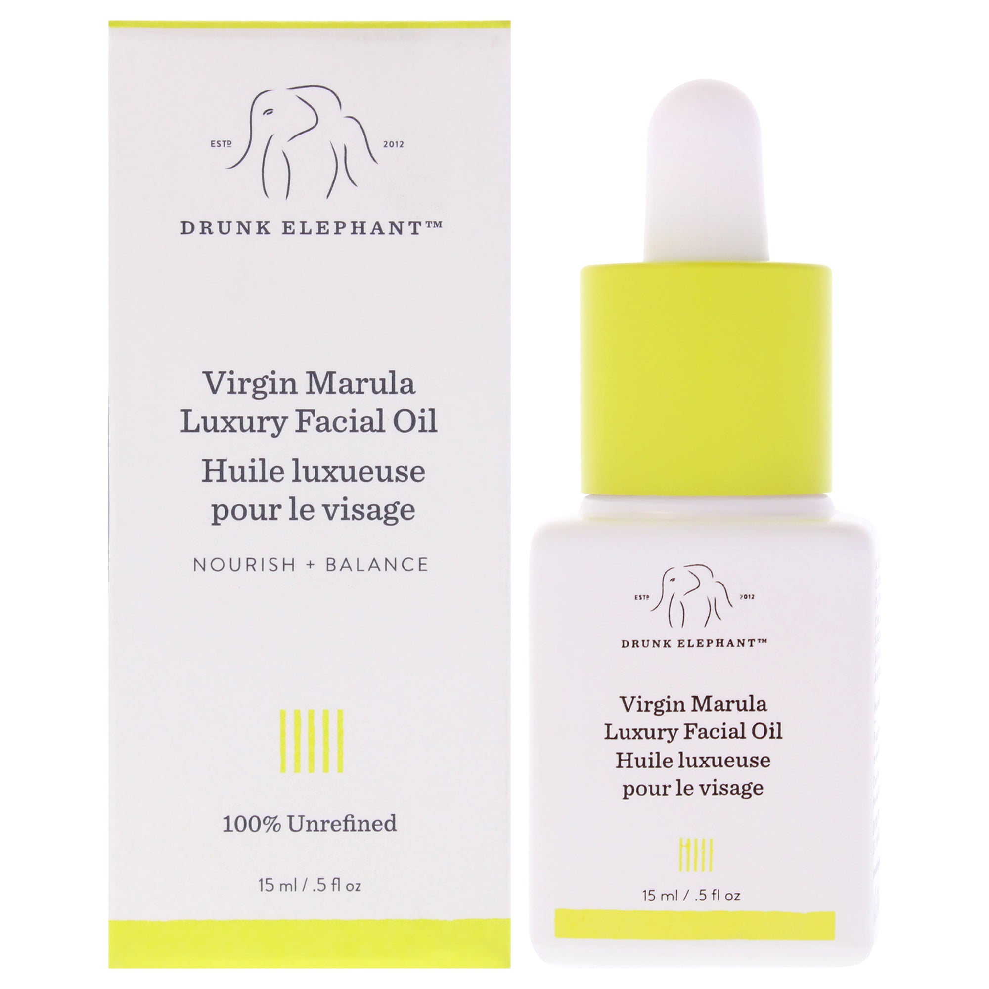 Virgin Marula Luxury Facial Oil by Drunk Elephant for Women - 0.5 oz Oil