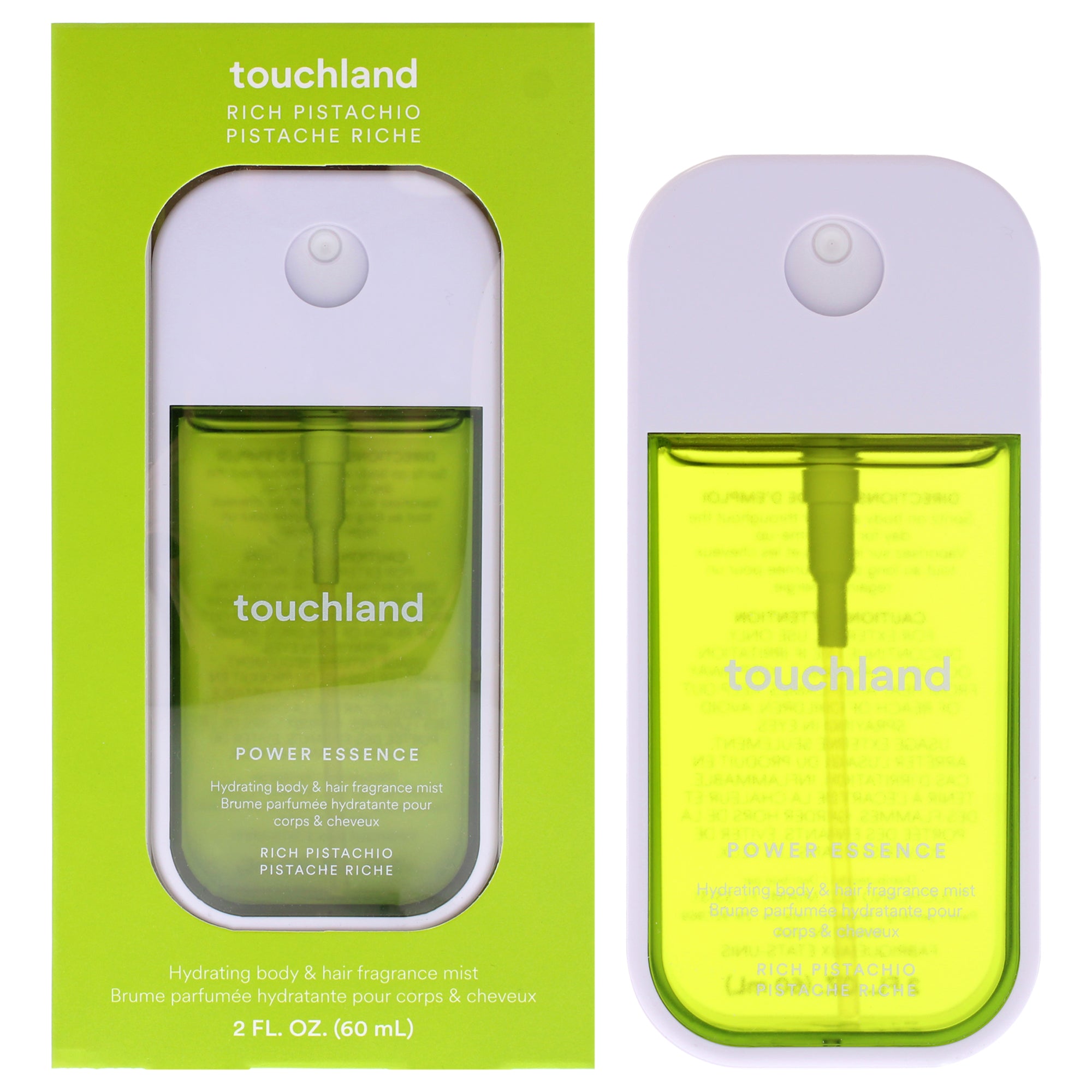 Power Essence Hydrating Body and Hair Fragrance Mist - Rich Pistachio by Touchland for Unisex - 2 oz Fragrance Mist