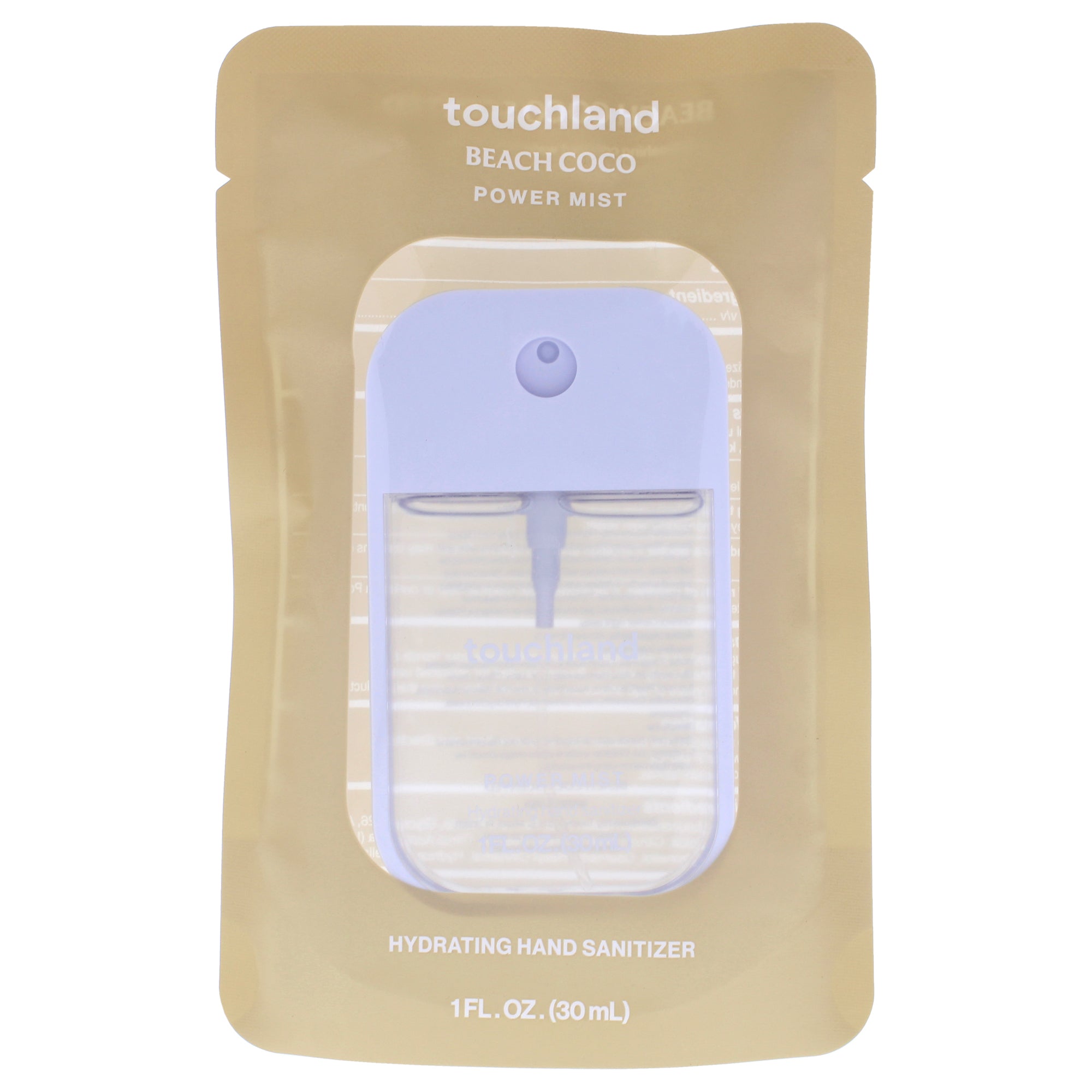 Power Mist Hydrating Hand Sanitizer - Beach Coco by Touchland for Unisex - 1 oz Hand Sanitizer
