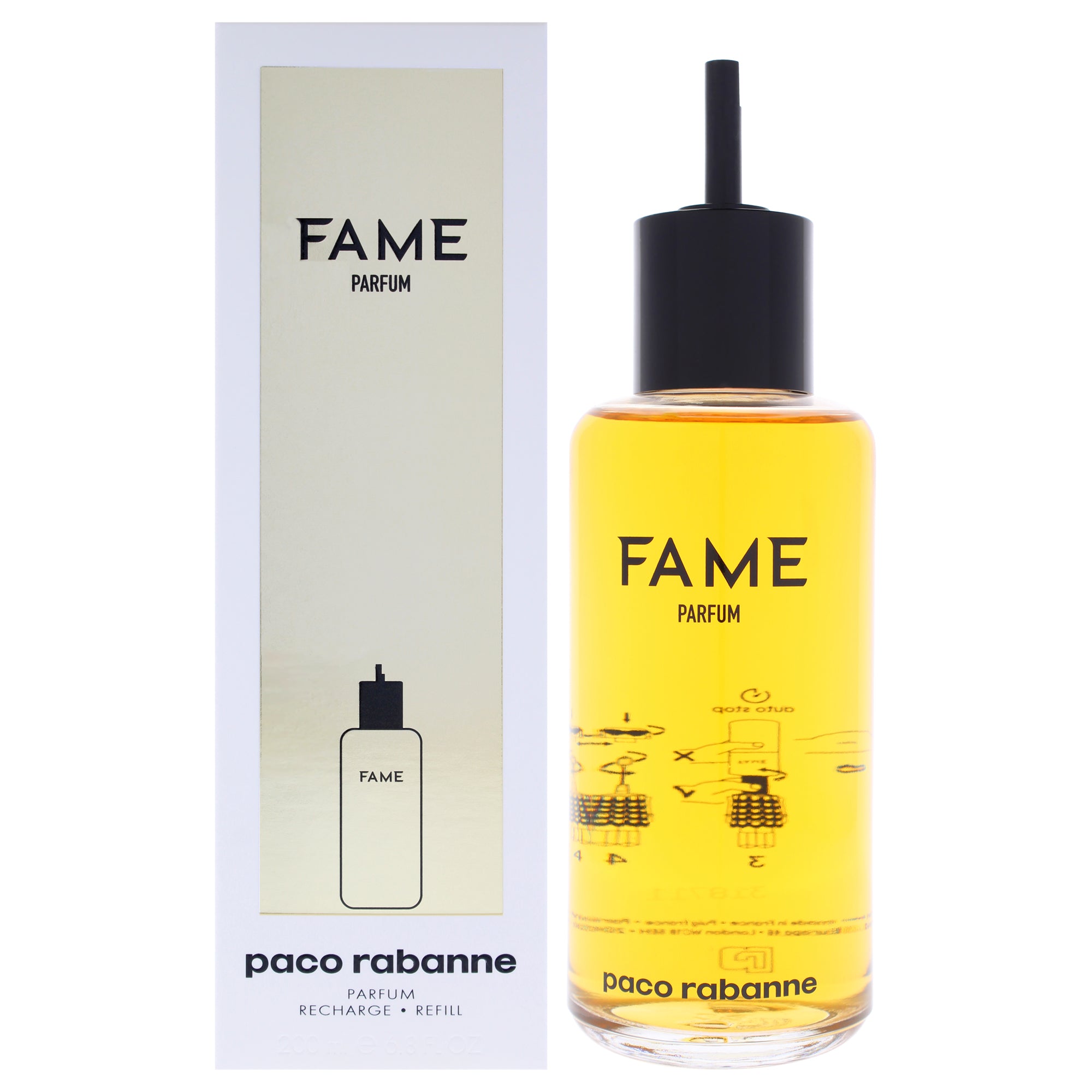 Fame by Paco Rabanne for Women - 6.8 oz Parfum Spray (Refill)