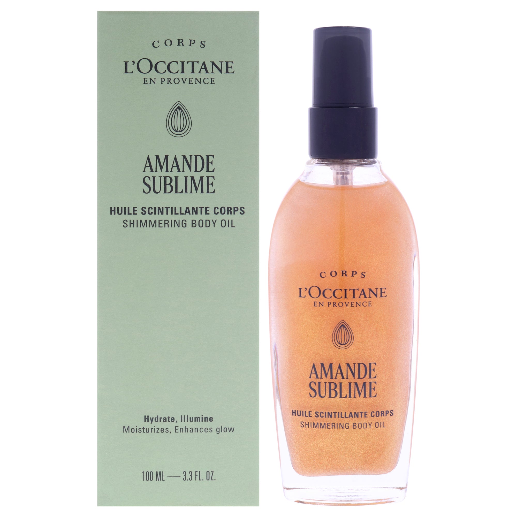 Almond Sublime Shimmering Body Oil by LOccitane for Unisex - 3.3 oz Oil
