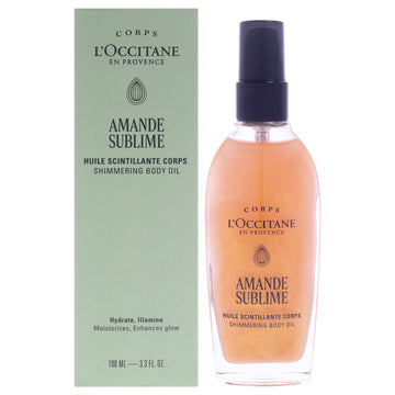 Almond Sublime Shimmering Body Oil by LOccitane for Unisex - 3.3 oz Oil