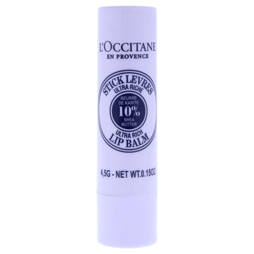 Shea Butter Ultra Rich Lip Balm by LOccitane for Unisex - 0.15 oz Lip Balm