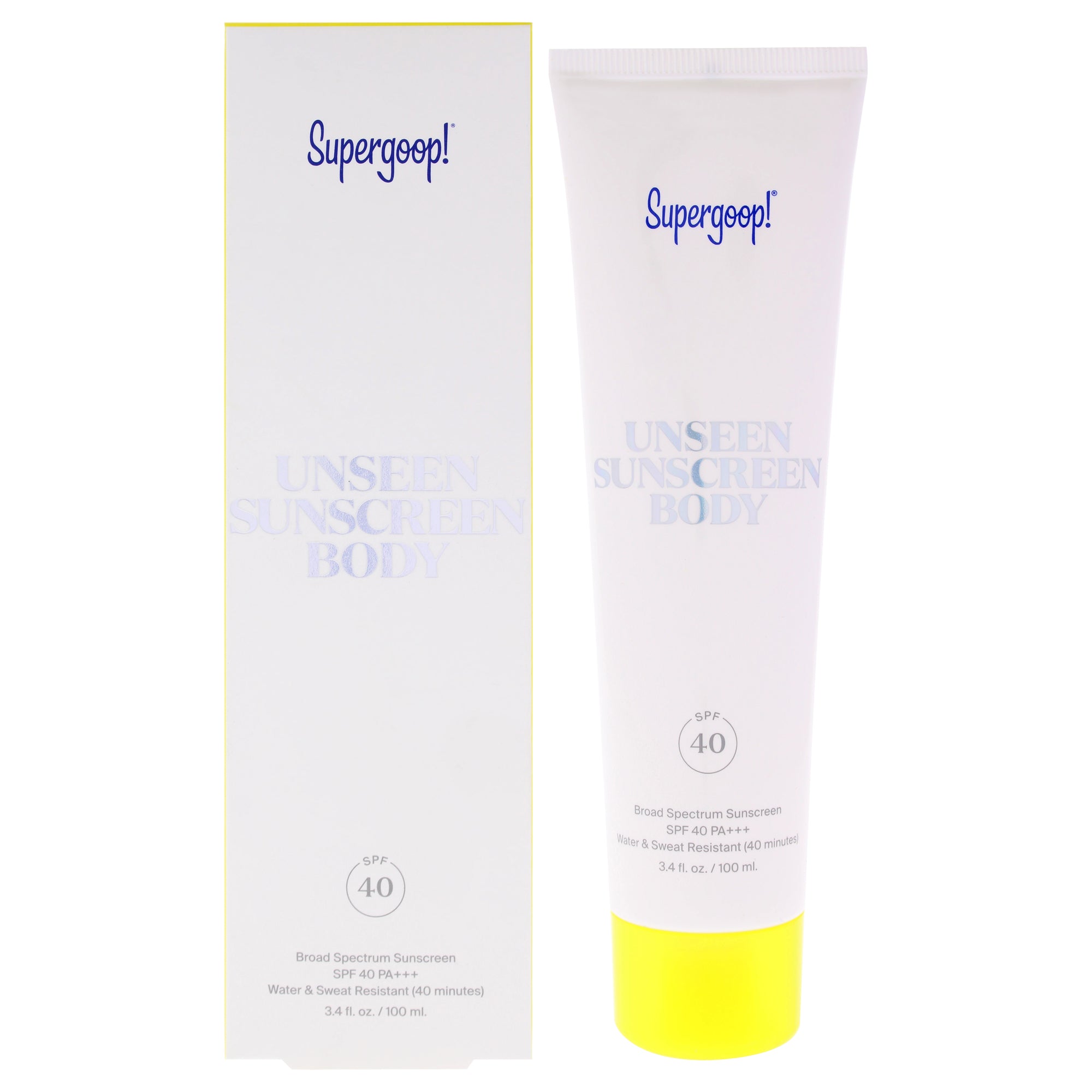 Unseen Sunscreen Body SPF 40 PA Plus by Supergoop for Unisex - 3.4 oz Sunscreen