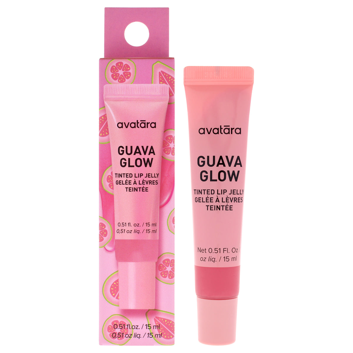 Tinted Lip Jelly - Guava Glow by Avatara for Women - 0.51 oz Lip Treatment