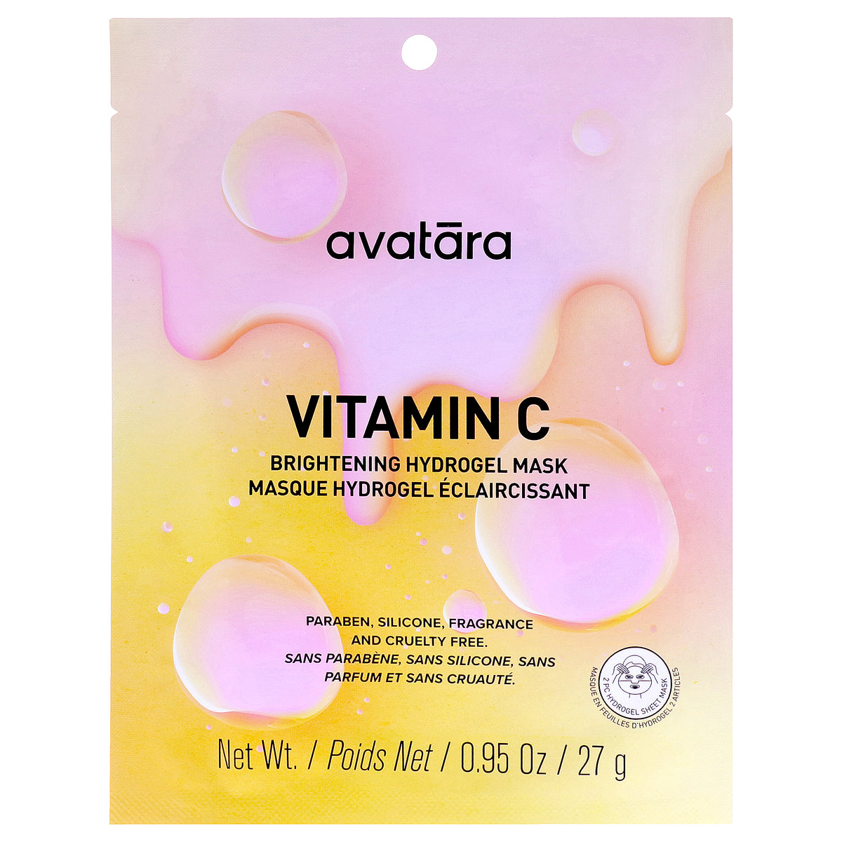 Vitamin C Brightening Hydrogel Mask by Avatara for Women - 1 Pc Mask