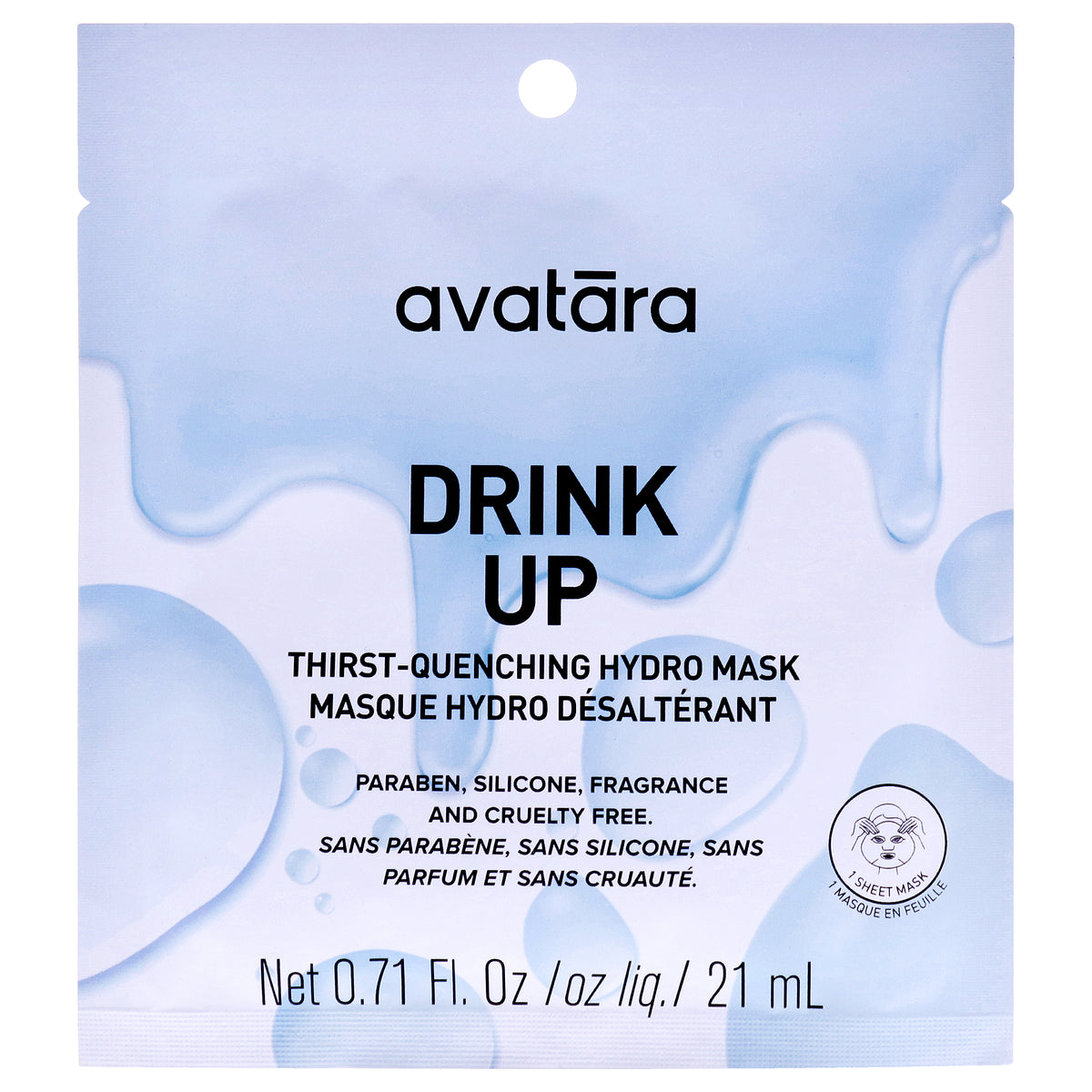 Drink Up Thirst-Quenching Hydro Face Mask by Avatara for Women - 1 Pc Mask