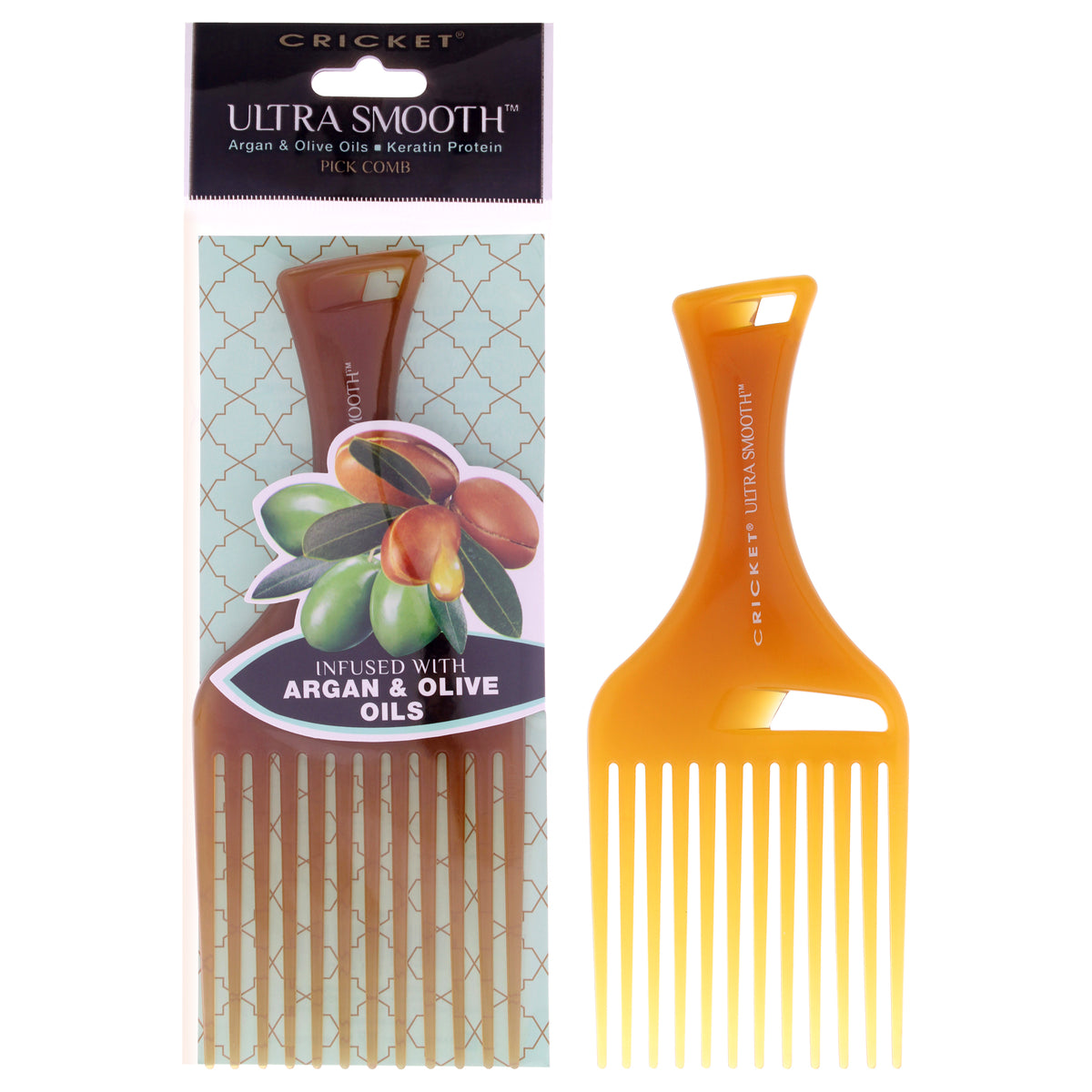 Ultra Smooth Argan and Olive Oils Pick Comb by Cricket for Unisex - 1 Pc Comb