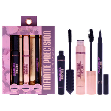 Infinite Precision Eye Makeup Set by Paris Hilton Cosmetics for Women - 3 Pc 0.27oz Lengthening Mascara, 0.27oz Volumizing Mascara, 0.03oz Felt Tip Eyeliner