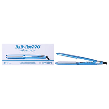 Nano Titanium Ultra-Sleek Straightening Iron - BNT134T - Blue by BaBylissPRO for Unisex - 2 Inch Flat Iron
