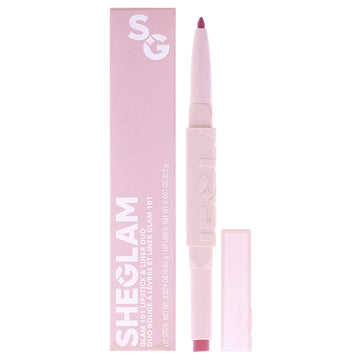 Glam 101 Lipstick and Liner Duo - Cherry Fudge by Sheglam for Women - 0.036 oz Makeup