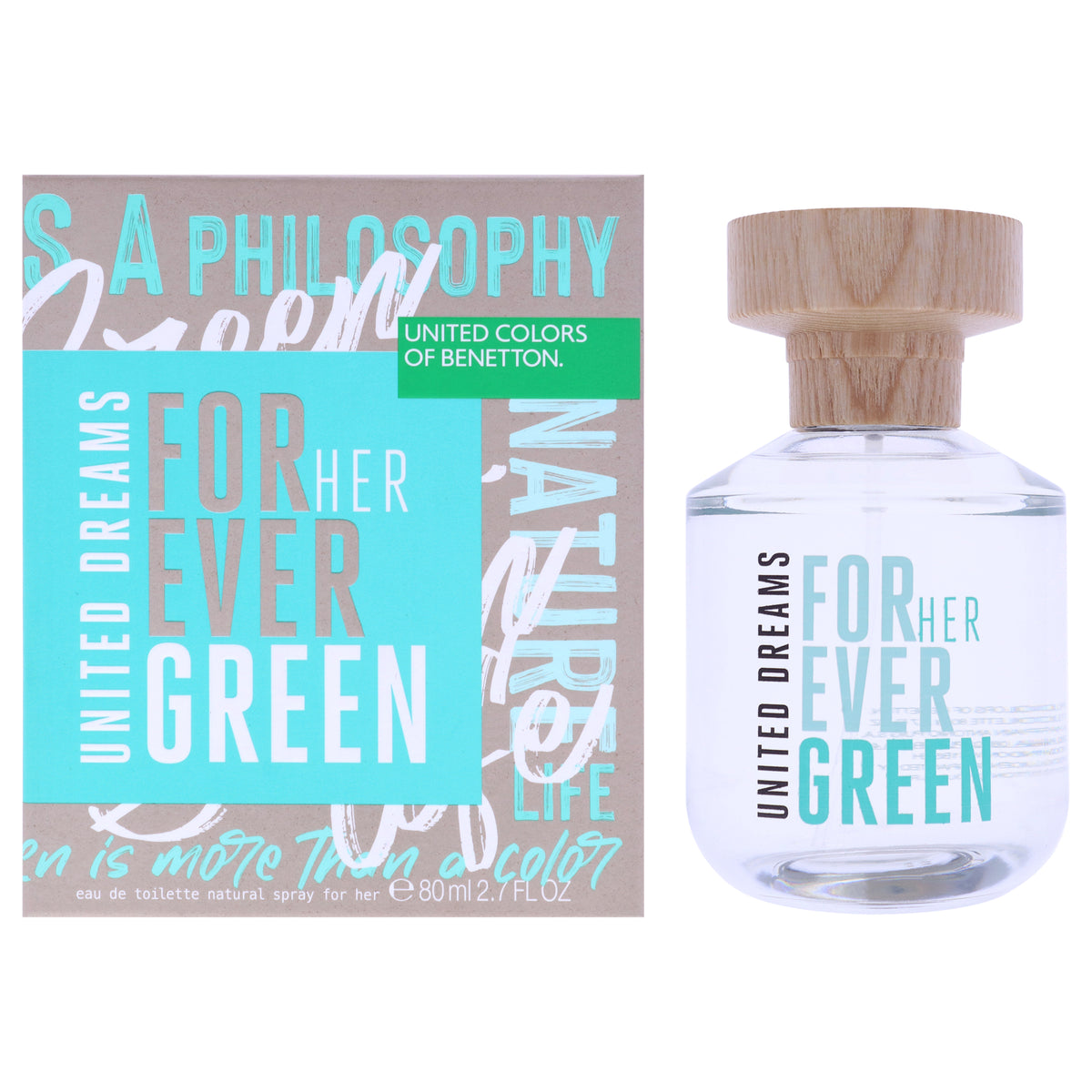 United Dreams - Forever Green by United Colors of Benetton for Women - 2.7 oz EDT Spray