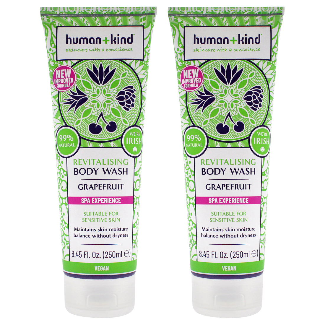 Body Wash - Grapefruit - Pack of 2 by Human+Kind for Unisex - 8.45 oz Body Wash