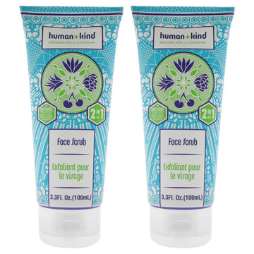 Face Scrub - Pack of 2 by Human+Kind for Unisex - 3.3 oz Scrub