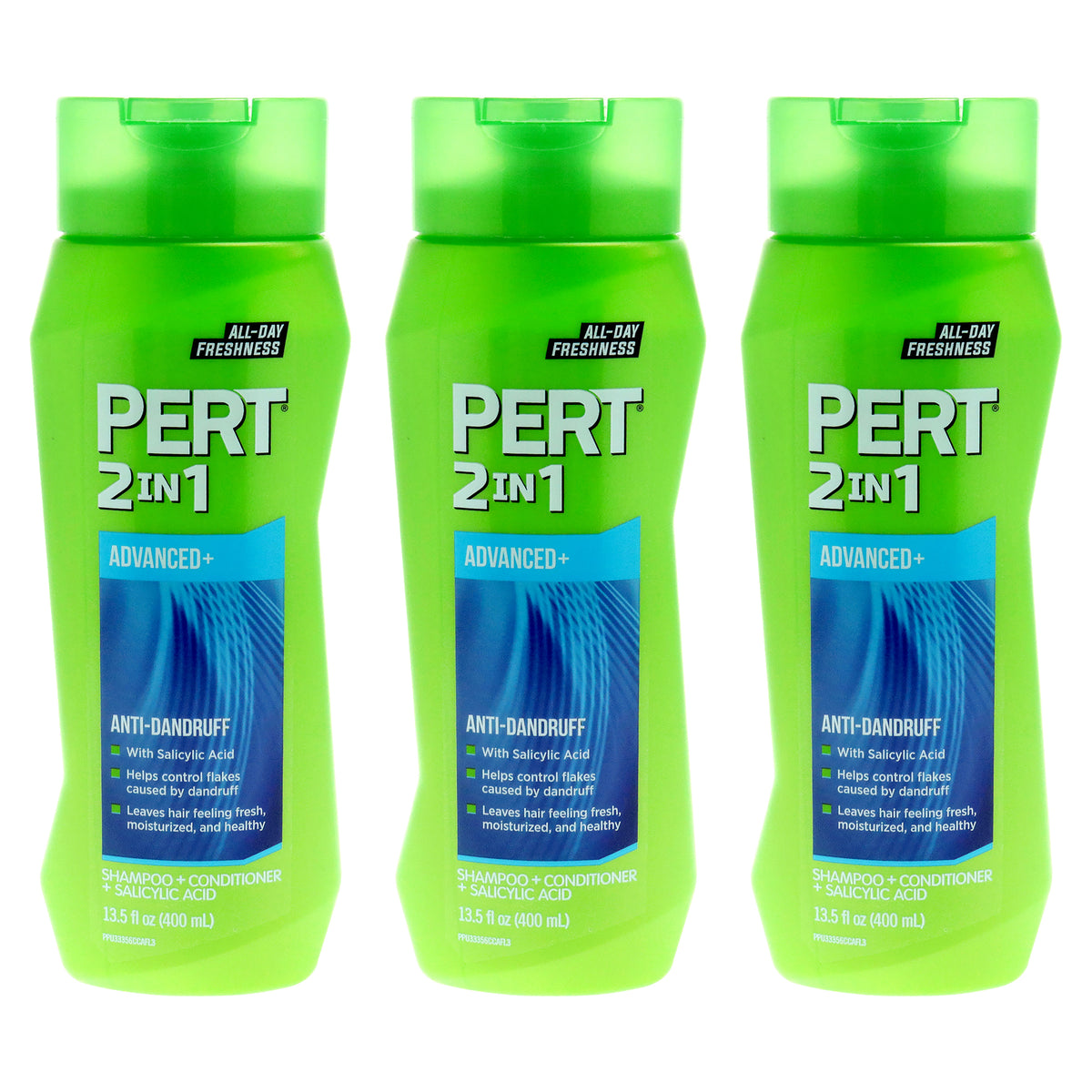 Anti-Dandruff 2 in 1 Shampoo and Conditioner by Pert for Unisex - 13.5 oz Shampoo and Conditioner - Pack of 3