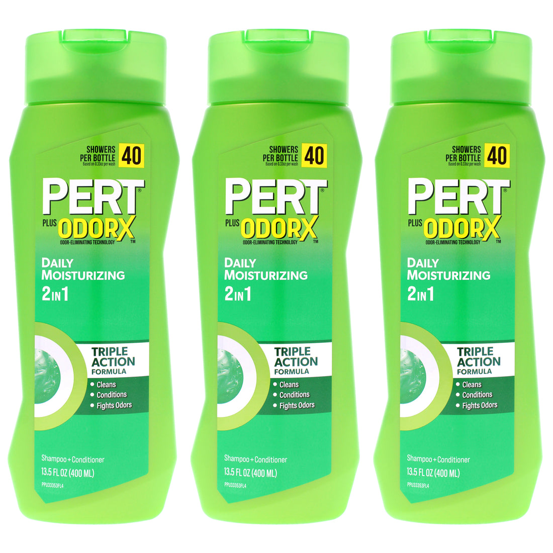 Classic Clean 2 in 1 Shampoo and Conditioner by Pert for Unisex - 13.5 oz Shampoo and Conditioner - Pack of 3