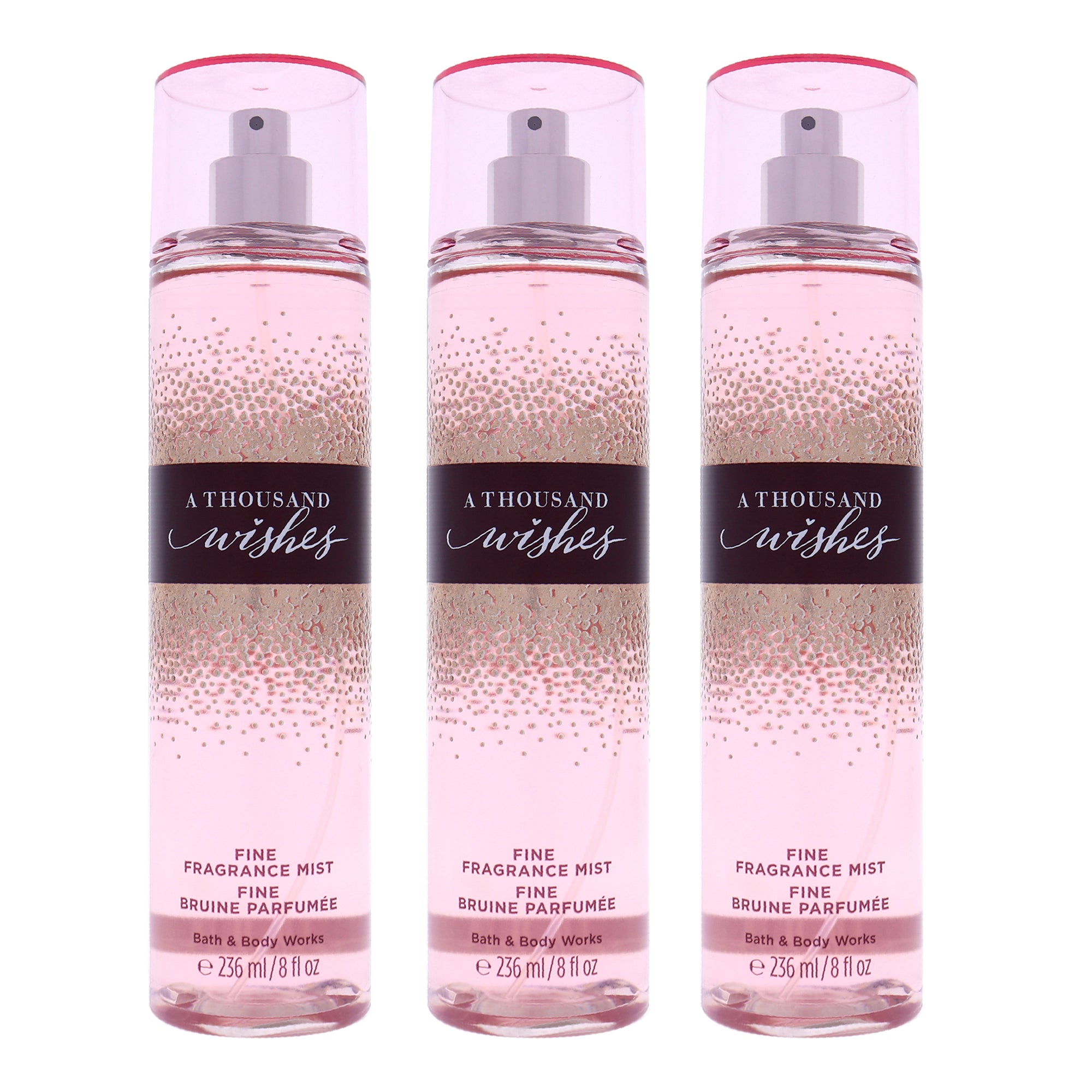 A Thousand Wishes by Bath and Body Works for Women - 8 oz  Fragrance Mist - Pack of 3