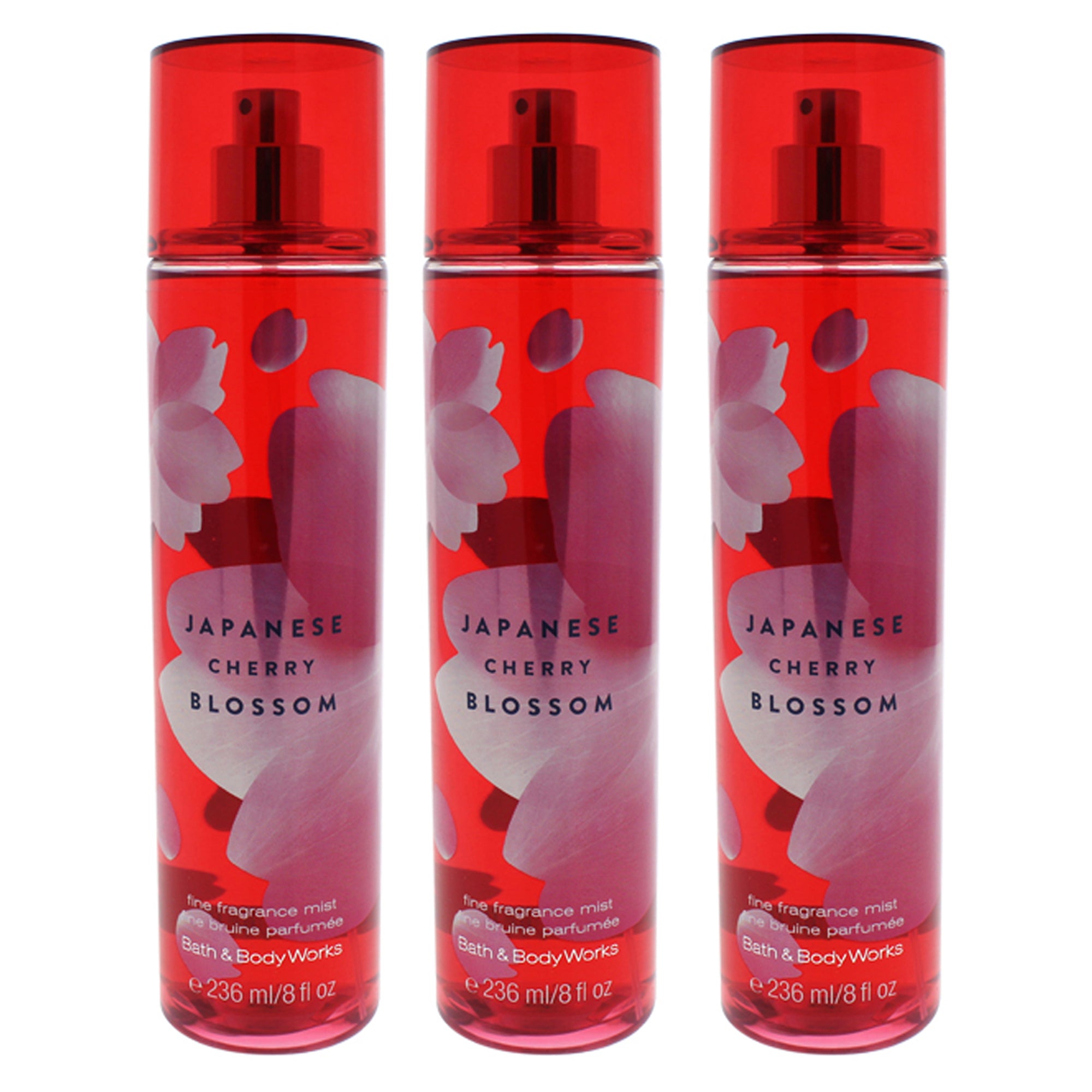Japanese Cherry Blossom by Bath and Body Works for Women - 8 oz  Fragrance Mist - Pack of 3